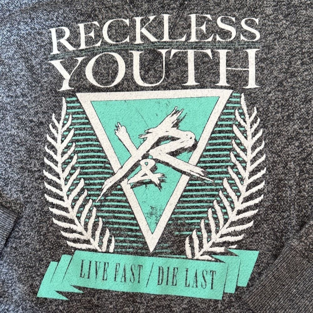 Young & Reckless Gray and Blue Sweatshirt - Picture 7 of 9